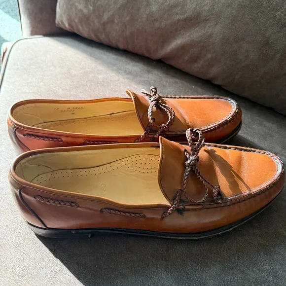 Allen Edmonds Colebrook Tan Leather Moccasin Loafers display picture 3